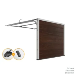 segmentna garažna vrata u boji drveta