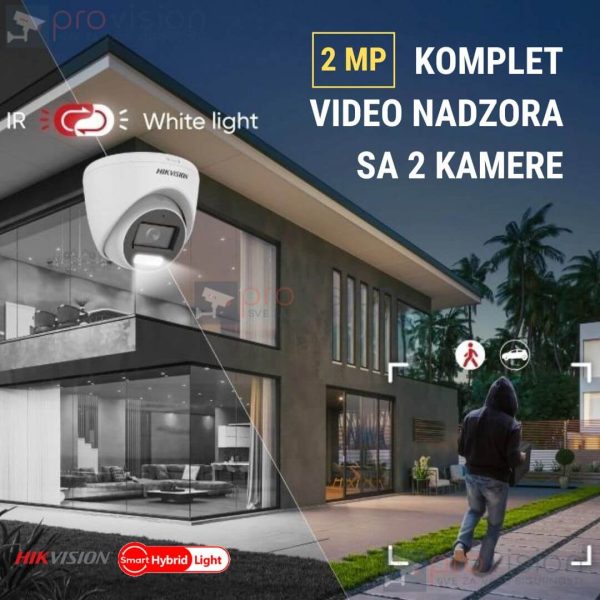 Hikvision Smart Hybrid Light komplet sa 2 kamere od 2 megapixela