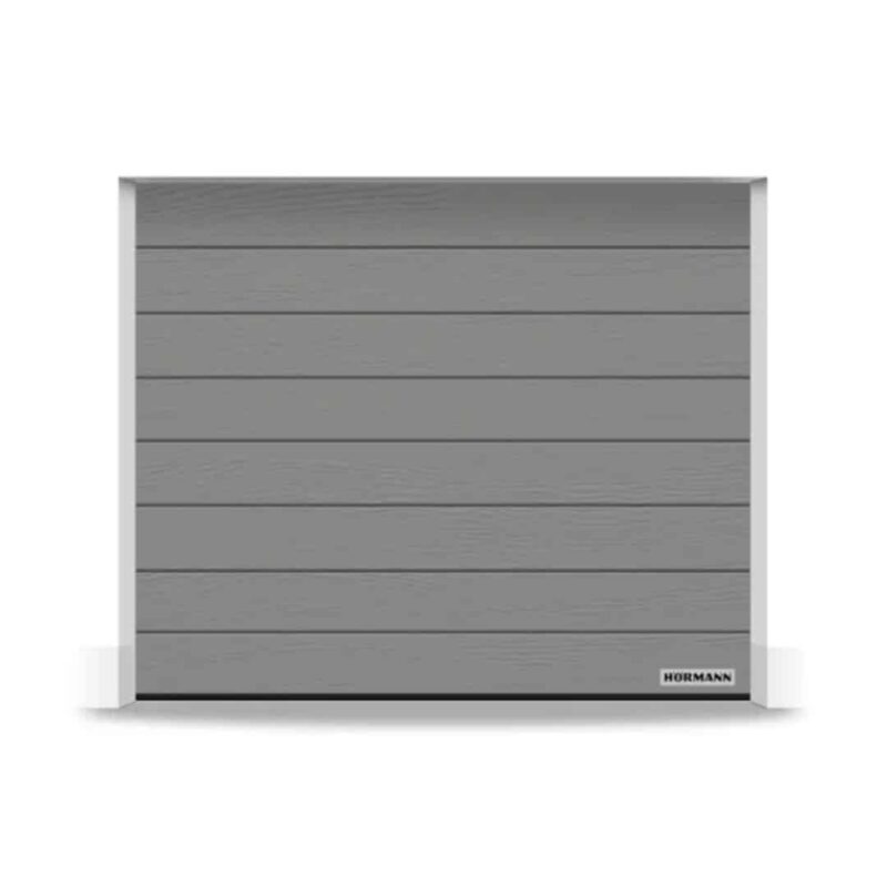 Garažna segmentna vrata, M-kanal, Woodgrain, RAL 9007, sivi aluminijum
