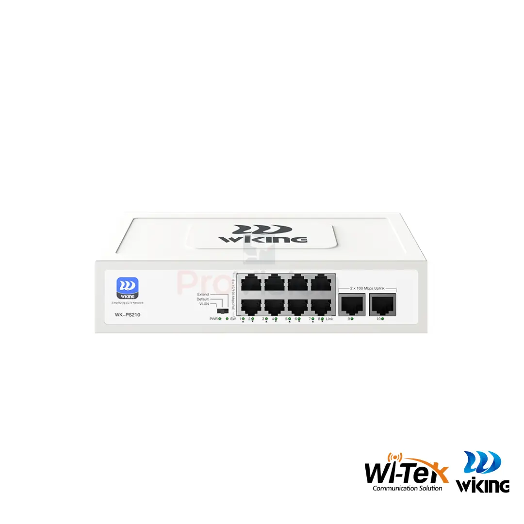 PS210 Wi-Tek WIKING WK-PS210 Megabitni PoE Switch 8-portni - Слика 1